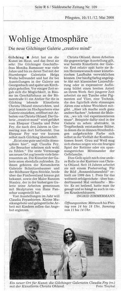 Süddeutsche Zeitung 10.-12. Mai 2008